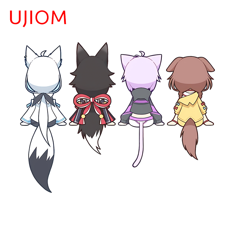 Tech Q - UJIOM Shirakami Fubuki Ookami Mio, Adhesivo