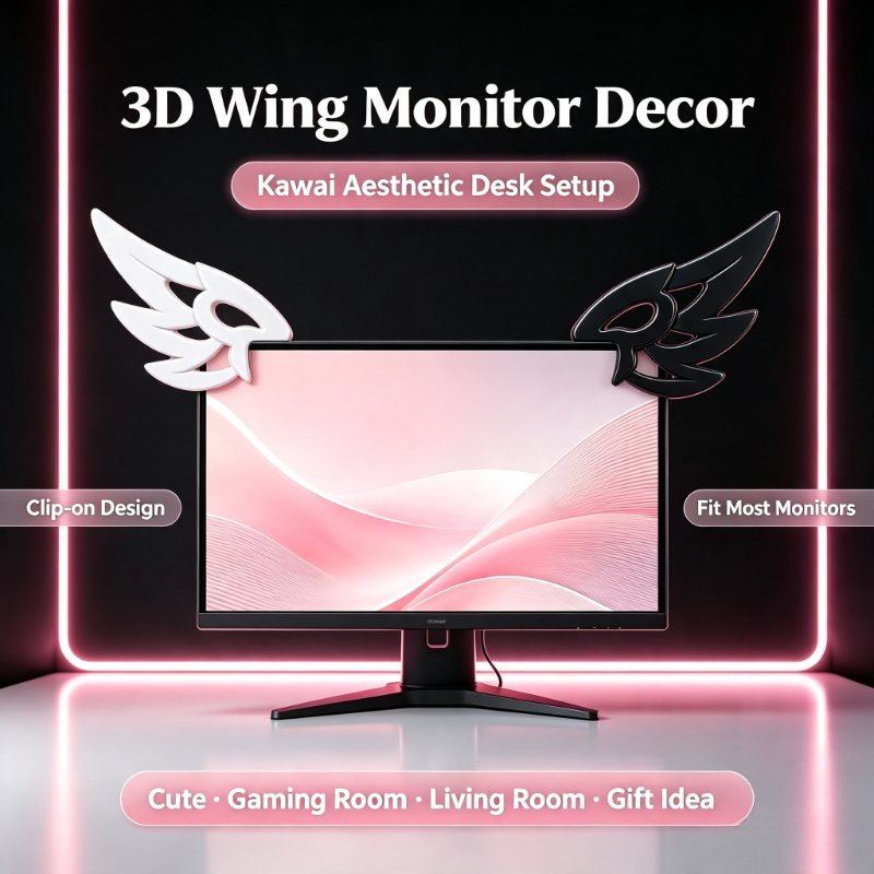 Tech Table Accessories - Decoración de Alas 3D Kawaii para