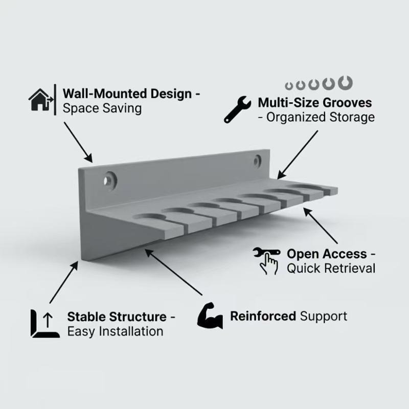 Soporte de pared con mango en  - Tech Accessories Holder reseña y precio