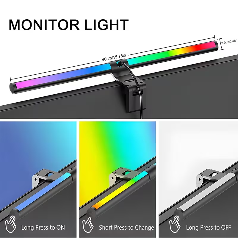 Barra de luz RGB para monitor, - Tech Accessories Desk reseña y precio