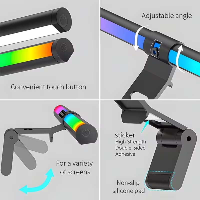Barra de luz RGB para monitor, - Tech Accessories Desk reseña y precio