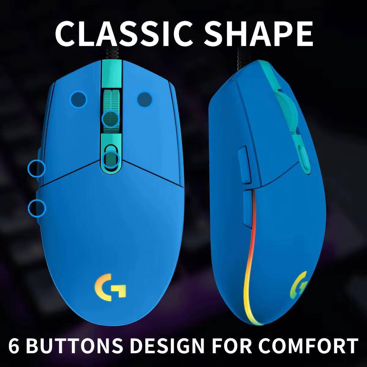 Ratón para juegos Logitech G20 - Logitech Mouse G203 reseña y precio